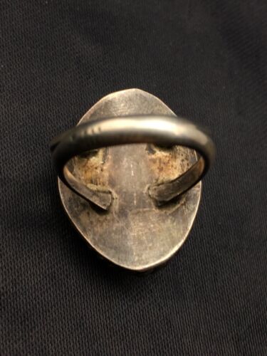 Navajo Blue Turquoise Old Pawn Ring | Sterling Silver | Sz 4.25 | Authentic Native American Handmade | 4408 - Masha USA