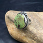 Navajo Green Gaspeite Ring | Sterling Silver | Sz 8.25 | Authentic Native American Handmade | 2593
