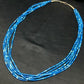 Navajo Lapis Lazuli Tube Heishi Bead 5-Strand Necklace | Sterling Silver | Authentic Native American Handmade | 4197