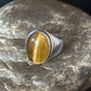 Native American Coffee Tiger's Eye Ring | Sterling Silver | Sz 9 | 14269