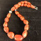 Navajo Apple Coral Sponge Bead Necklace | Sterling Silver | Authentic Native American Handmade | 22" | 8526