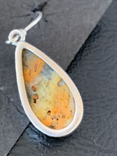 Native American Navajo Bumblebee Jasper Earrings Set | Sterling Silver | Handmade | 1564