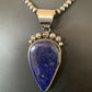 Native American Navajo Blue Lapis Pendant Necklace | Sterling Silver | Authentic Handmade | 11674