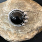 Native American Men's Navajo Black Onyx Ring | Sterling Silver | Sz 9 | Authentic Handmade | 1080