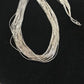 Native American Heishi Tubes Necklace | 30 Strands Liquid Sterling Silver | 23" | 8481