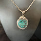 Men's Blue Spiderweb Turquoise Necklace Pendant | Navajo Sterling Silver | Authentic Native American Handmade | 14258