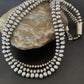 Navajo Pearls Necklace | Sterling Silver | 4, 5, 6 mm | 21" Length | Handcrafted | 94021