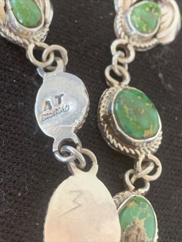 Navajo Sterling Silver Dangle Earrings | Green & Sonoran Gold Turquoise | Authentic Native American Handmade | 1213