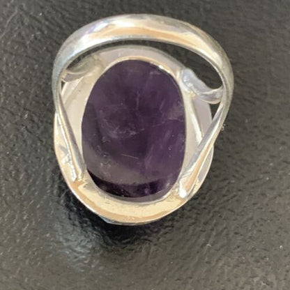 Southwestern Purple Amethyst Ring | Sterling Silver | Sz 8 | 12942