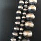 Navajo Pearls Sterling Silver Bead Necklace | 60" 3-Strand | Native American Handmade | 93960