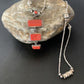 Native American Old Pawn Apple Coral Necklace | Sterling Silver | 19" | 2187