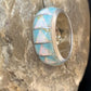 Navajo Blue Turquoise Inlay Ring | Sterling Silver | Sz 11 | Authentic Native American Handmade | 12562