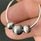 Native American Navajo Pearls Hoop Earrings | Sterling Silver | 3755