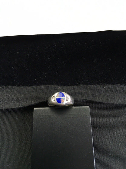 Navajo Multi-Color Opal & Lapis Inlay Ring | Sterling Silver | Sz 5.5 | Authentic Native American Handmade | 01721