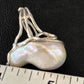 Women's White Baroque Pearl Adjustable Ring | Sterling Silver | Sz 7.5 | 14263