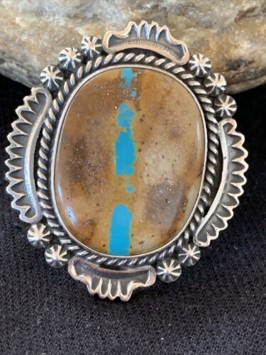 Navajo Blue Boulder Turquoise Ring | Sterling Silver | Sz 7 | 00749