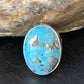 Navajo Blue Turquoise Adjustable Ring | Sterling Silver | Sz 8.5 | Authentic Native American Handmade | 14036