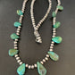 Navajo Green Turquoise Necklace | Sterling Silver | 19" | Authentic Native American Handmade | 12917