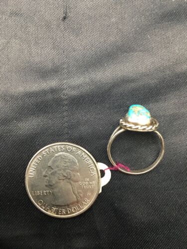 Native American Kingman Turquoise Navajo Ring | Sterling Silver | Sz 4.5 | 4450