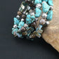 Native American Navajo Turquoise Bracelet | Stainless Steel Memory Wire | 1318