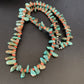 Navajo Green Turquoise & Red Spiny Oyster Necklace | Sterling Silver | Authentic Native American Handmade | 20" | 13221