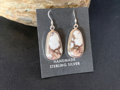 Native American Women's Wild Horse Earrings | Sterling Silver | Navajo Handmade | 14085