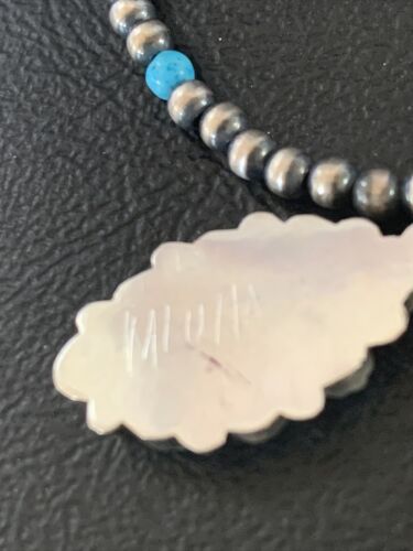 Zuni Blue Turquoise Multi-Stone Pendant | Authentic Native American Sterling Silver | Multi-Stone | 12059