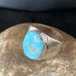 Navajo Blue Kingman Turquoise Ring | Sterling Silver | Sz 11 | Authentic Native American Handmade | 14142
