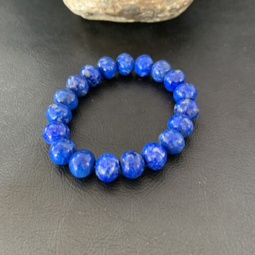 Native American Lapis Bead Bracelet | Stretch | 7.5" Adjustable | 10645