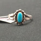 Native American Blue Turquoise Navajo Ring | Sterling Silver | Sz 5.75 | 4447