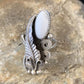Navajo White Buffalo Turquoise Ring | Sterling Silver | Sz 7 | Authentic Native American Handmade | 12184