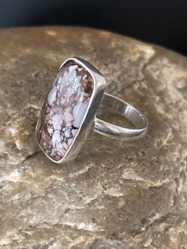 Native American Women's Navajo Wild Horse Turquoise Ring | Sterling Silver | Sz 7.5 | 10506