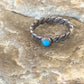 Navajo Blue Turquoise Old Pawn Ring | Sterling Silver | Sz 2.5 | Authentic Native American Handmade | 13175