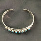 Children's Navajo Blue Turquoise Bracelet | Sterling Silver | Authentic Native American Handmade | 10183