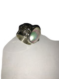 Southwestern Navajo White Mabe Pearl Ring | Sterling Silver | Sz 8 | Authentic Native American Handmade | 1724