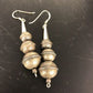 Navajo Sterling Silver Handmade Pearls Earrings | 1.5" | 10201