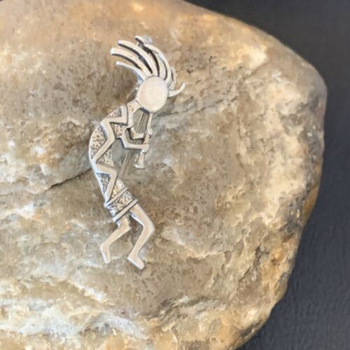 Native American Navajo Kokopelli Pin Pendant | Sterling Silver | Authentic Handmade | 12277