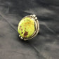 Navajo Green Gaspeite Ring | Sterling Silver | Sz 8.25 | Authentic Native American Handmade | 2593