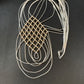 Gold-Filled Liquid Silver Heishi Necklace | 7-Strand Sterling Silver Tube | 18" | 12633