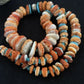 Navajo Pearls, Orange Spiny Oyster & Turquoise Necklace | Sterling Silver | Authentic Native American | 24"