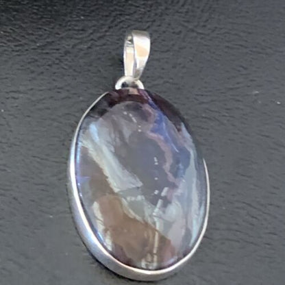 Navajo Pearls Purple Sugilite Pendant | Sterling Silver | 1.50" | Authentic Native American Handmade | 10930