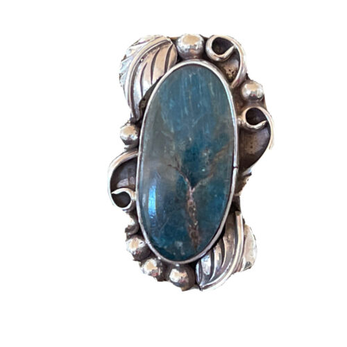 Navajo Blue Lapis Ring | Sterling Silver | Sz 10 | Authentic Native American Handmade | 1205