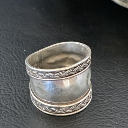 Navajo Men's Band Ring | Sterling Silver | Sz 7 | Authentic Native American Handmade | 10409