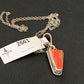 Southwestern Navajo Red Spiny Oyster Pendant Necklace | Sterling Silver | 18" Chain | 2661