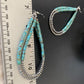 Navajo XL Turquoise Heishi Beads Earrings | Sterling Silver | 4" | 12687