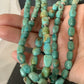 Navajo Royston Turquoise Necklace | 3 Strand | Sterling Silver | Authentic Native American Handmade | 494