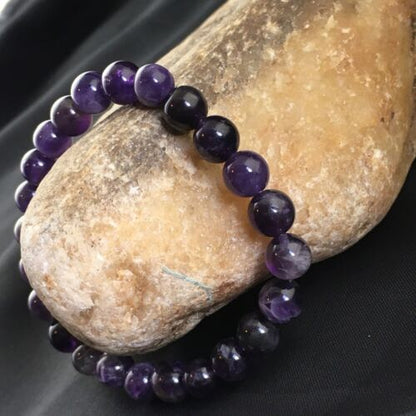 Navajo Purple Amethyst Stretch Elastic Bracelet | 6.5" Adjustable | Authentic Native American Handmade | 2002