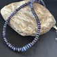 Native American Blue Opal Necklace | Sterling Silver | Navajo Handmade | 18" | 14534