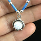 Navajo Opal Pendant with Lapis Beads | Sterling Silver Necklace | 17" | Authentic Native American Handmade | 10122