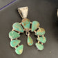 Navajo Green Royston Turquoise Pendant | Authentic Native American Sterling Silver | Naja | 12104